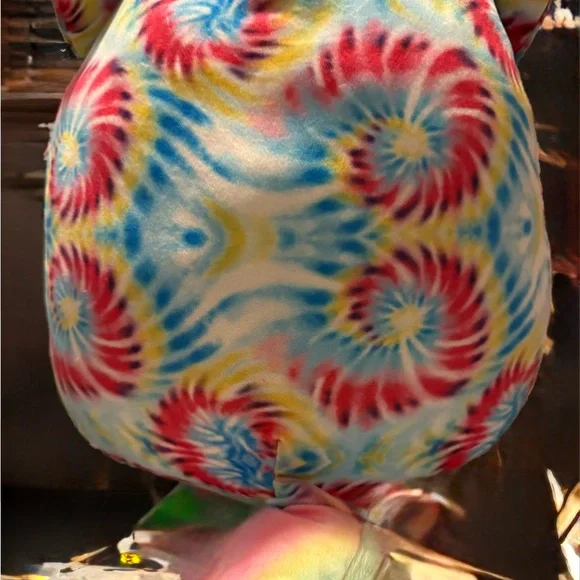 Squishmallows Tie Dye Cat Plush Large Kellytoy Rainbow Pastel Kawaii Pillow - Picture 6 of 9